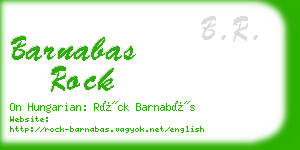 barnabas rock business card